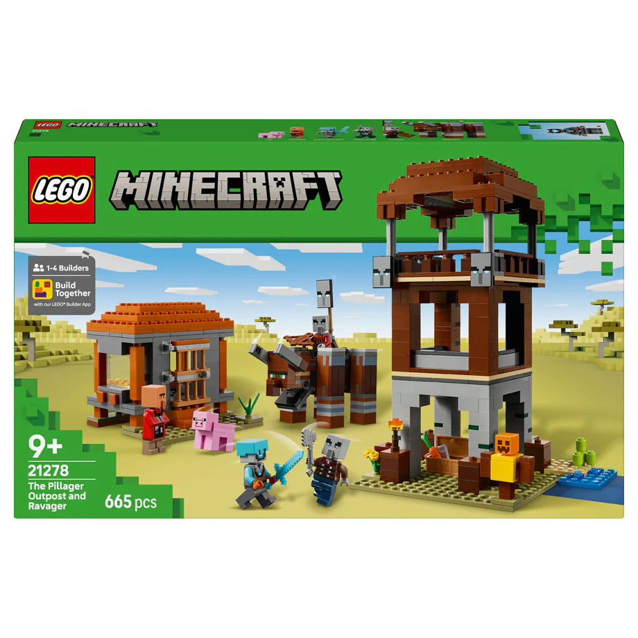 LEGO Minecraft The Pillager Outpost And Ravager Building Set (665 Pieces)