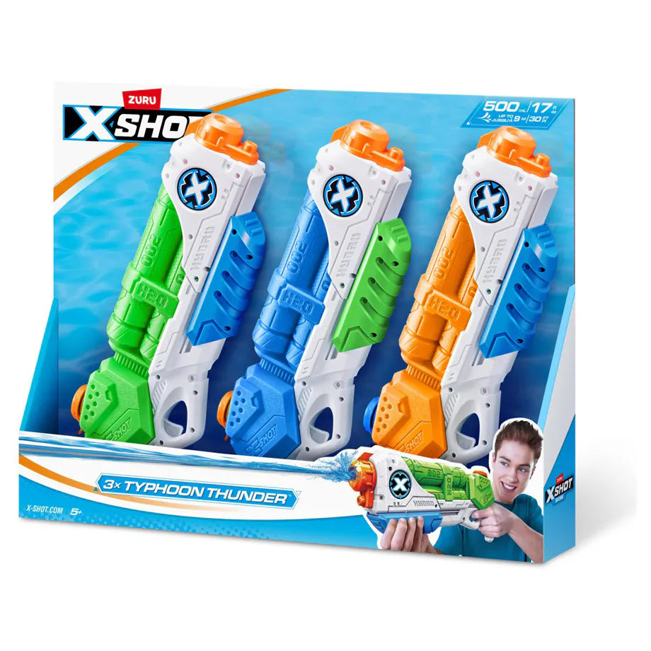 X-Shot Typhoon Thunder Medium Water Blaster (Pack of 3)
