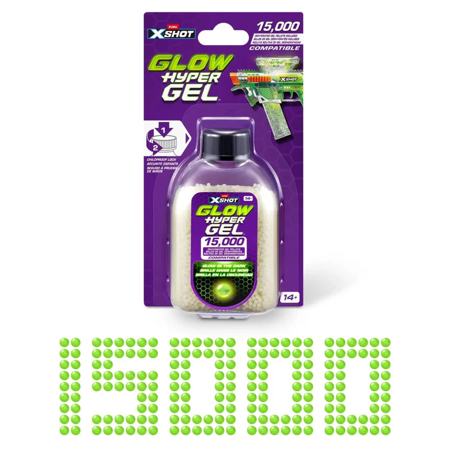 X-Shot Glow Hyper Gel Pellets Refill Pack (15,000 Pieces)