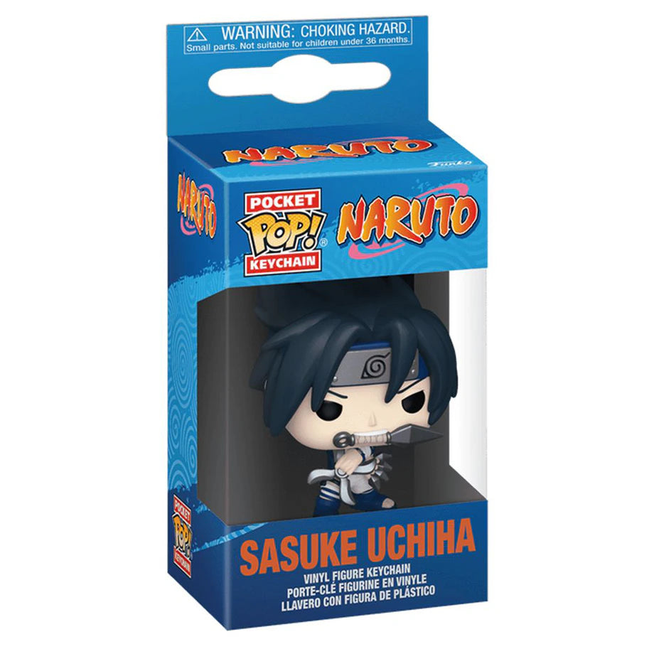 Funko POP! Naruto Shippuden : Sasuke Uchiha with Demon Wind Shuriken Vinyl Keychain (10.2 cm)