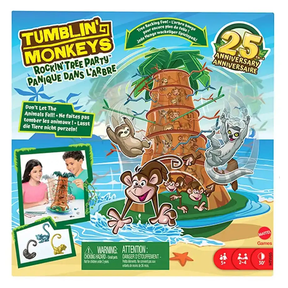 Mattel Games Tumblin’ Monkeys 25th Anniversary Rockin’ Tree Party Game