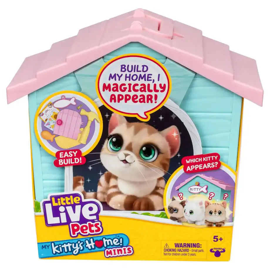 Little Live Pets My Kitty's Home Minis Playset with Surprise Kitty Plush Toy (Assorted)