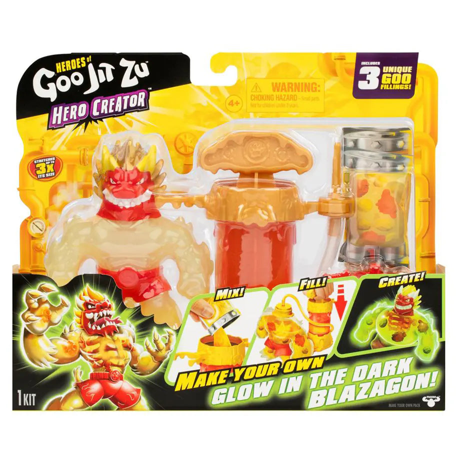 Heroes of Goo Jit Zu Hero Creator Series 2 Make Your Own Glow-in-the-Dark Blazagon Kit