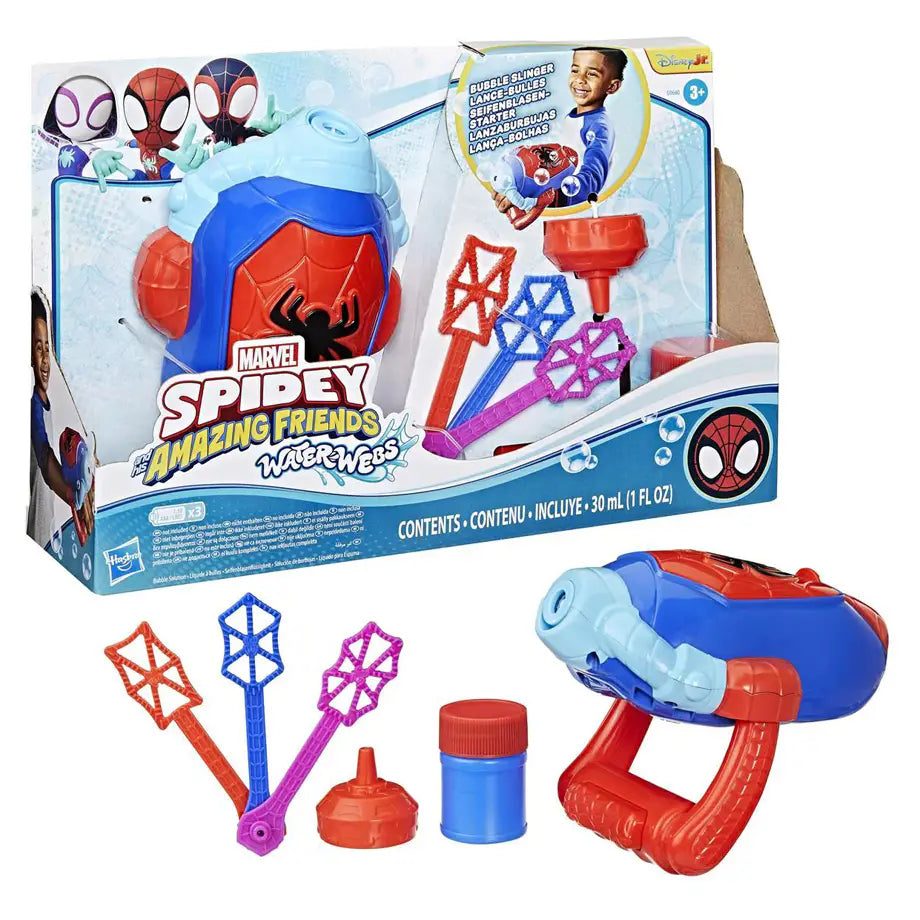 Hasbro Marvel Spidey and His Amazing Friends Water-Webs Bubble Slinger Playset