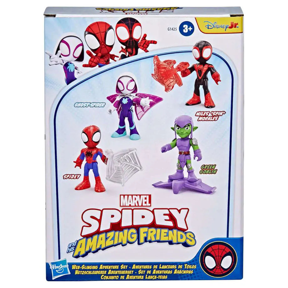 Hasbro Marvel Spidey and His Amazing Friends Web-Slinging Adventure Set (Pack of 4)