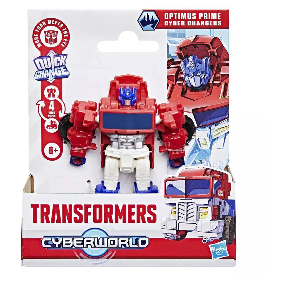 Transformers Cyberworld Optimus Prime Cyber Changers Action Figure (10 cm)