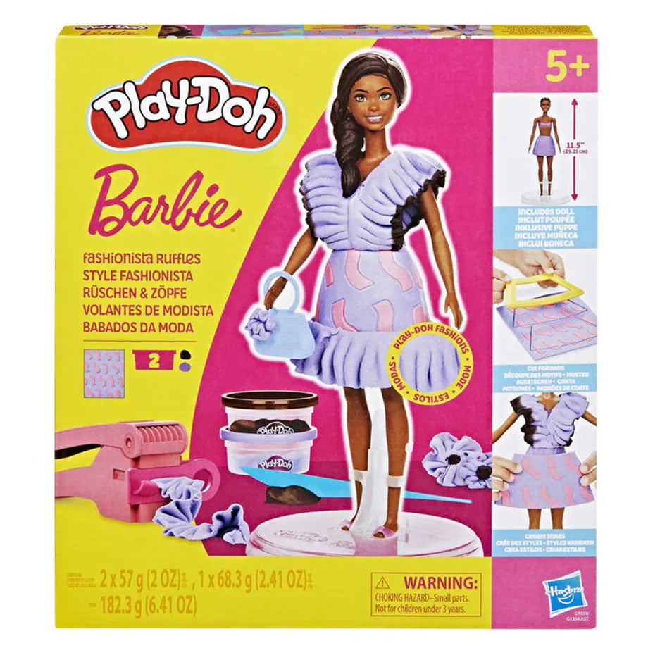 Play-Doh Barbie Fashionista Ruffles Doll Set (29.21 cm, 182.3 g)