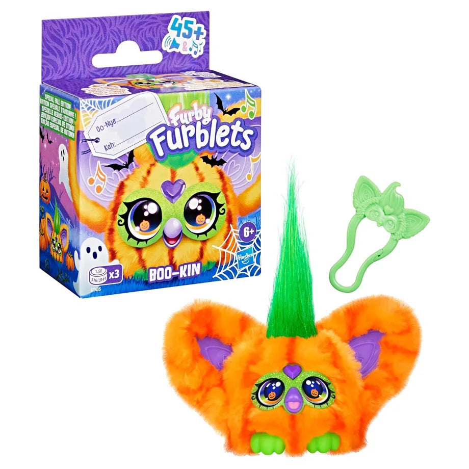 Furby Furblets Boo-Kin Mini Interactive Plush Toy (5 cm)