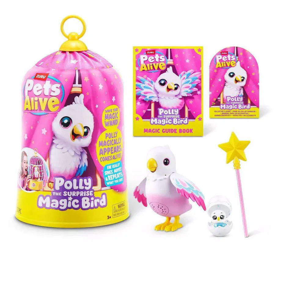 ぬいぐるみ Pets Alive Polly the Surprise Magic Bird ZURU Pets Alive Polly The Surprise Magic Bird Playset – Halamama.com