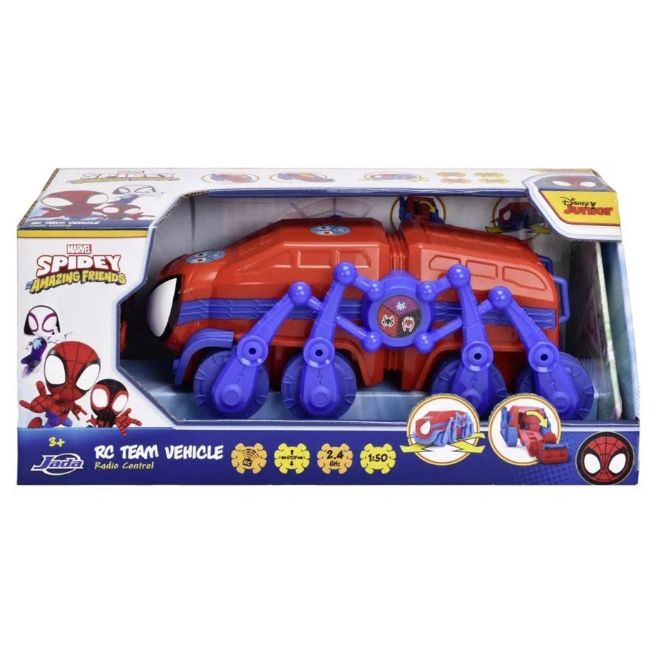 Jada Toys Marvel Spidey and His Amazing Friends RC Team Vehicle (1:50, Red/Blue)