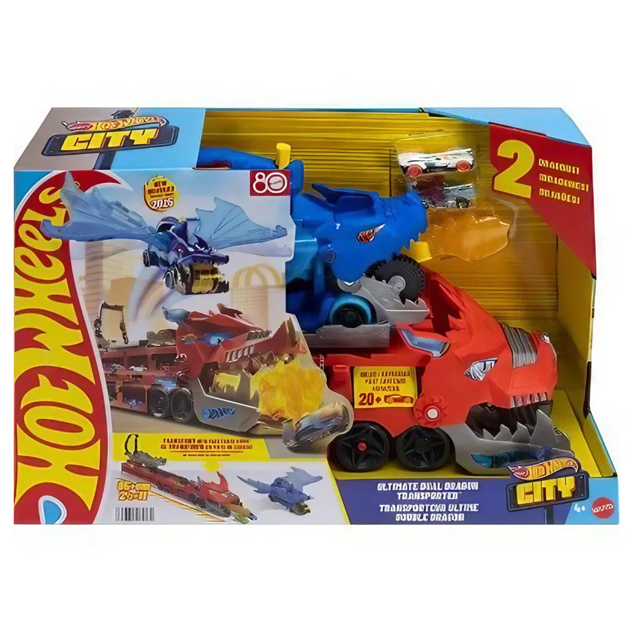Hot Wheels City Ultimate Dual Dragon Transporter Playset
