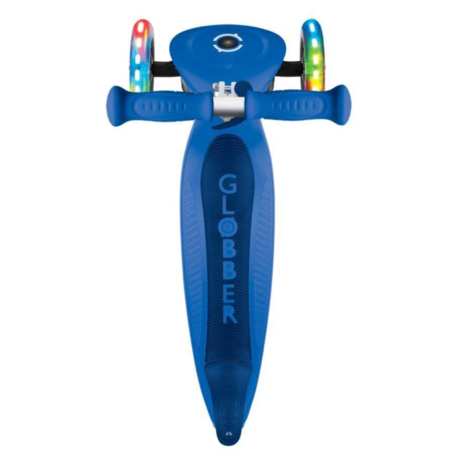 Globber Primo Lights 3-Wheel Foldable Kick Scooter (Blue)