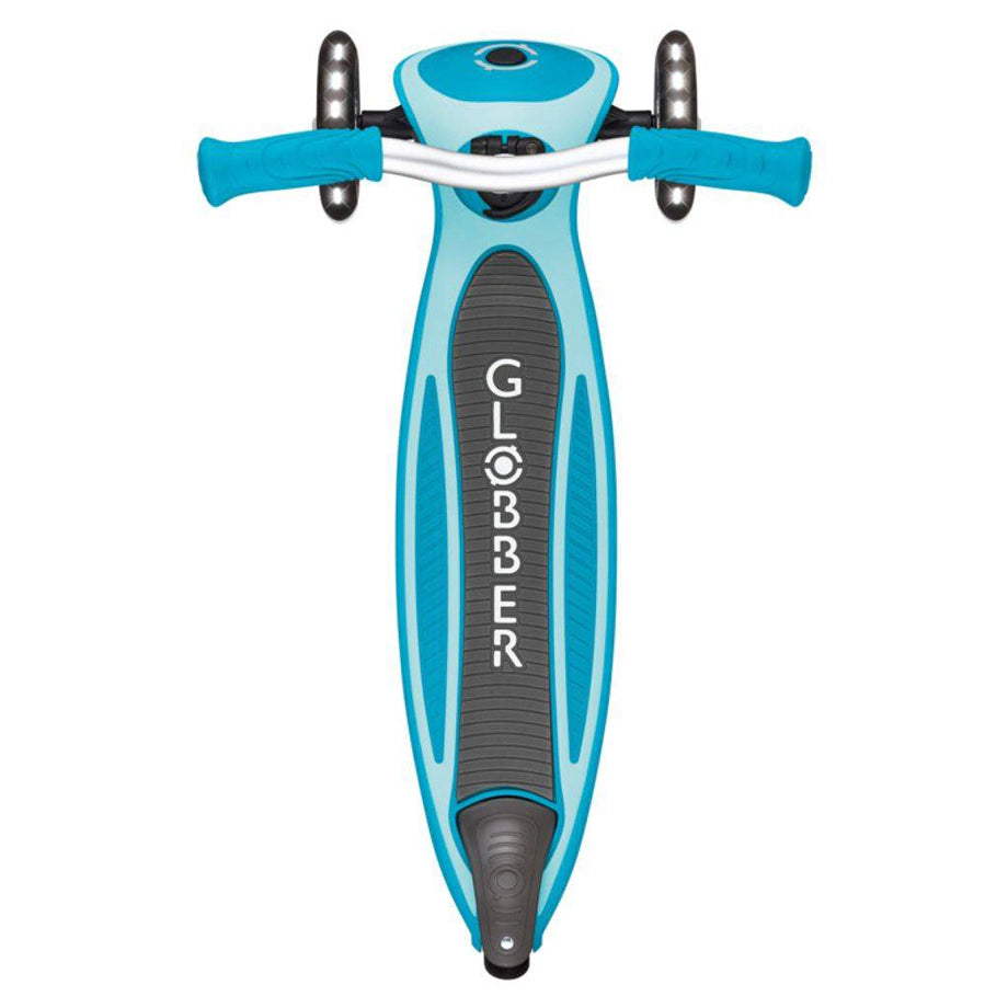 Globber Master Lights 3-Wheel Foldable Kick Scooter (Aqua)