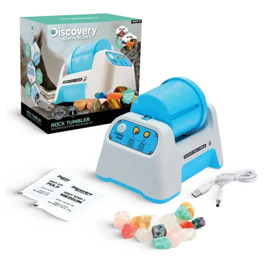 Discovery Mindblown Rock Tumbler Motorized Stone Polishing Kit (6 Pieces)