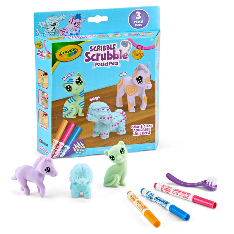 Crayola Scribble Scrubbie Pastel Pets Paint Kit