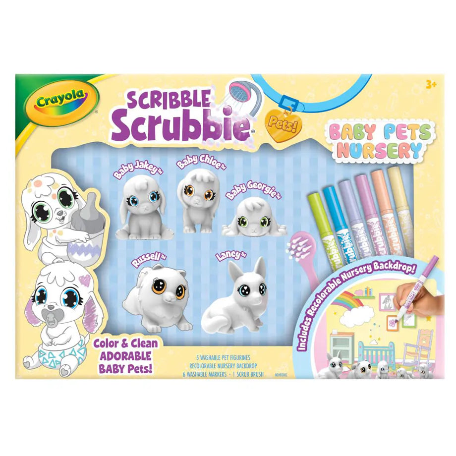 Crayola Scribble Scrubbie Pets Baby Pets Nursery Paint Kit