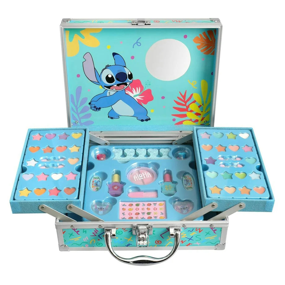 Air-Val Disney Lilo & Stitch Stitch Large Makeup Case with Folding Trays