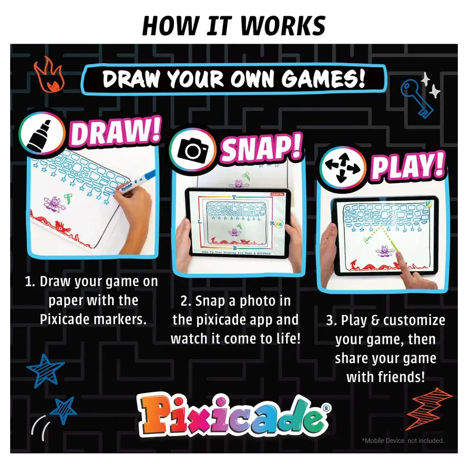 Pixicade Draw Your Own Games! Mobile Game Maker Kit