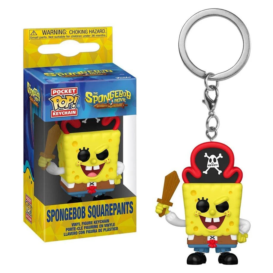 Funko Pocket Pop! The Spongebob Movie Search For Squarepants Spongebob Squarepants (Pirate) Vinyl Keychain (10.2 Cm)