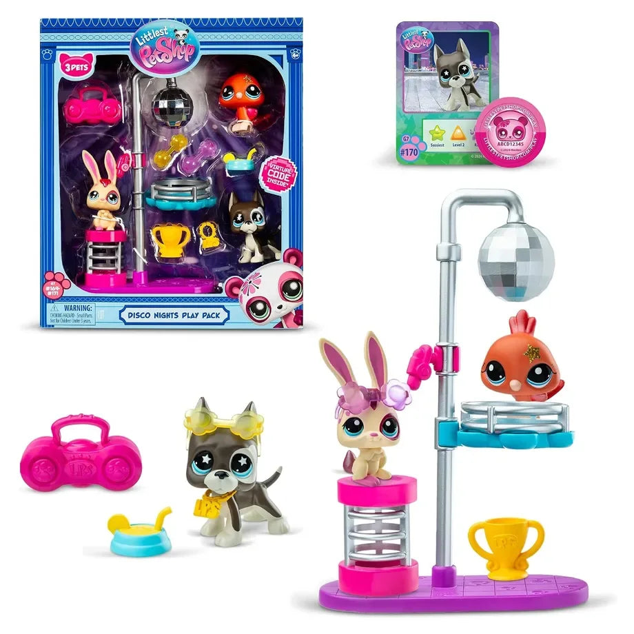 Littlest Pet Shop Disco Nights Play Pack (11 Pieces)
