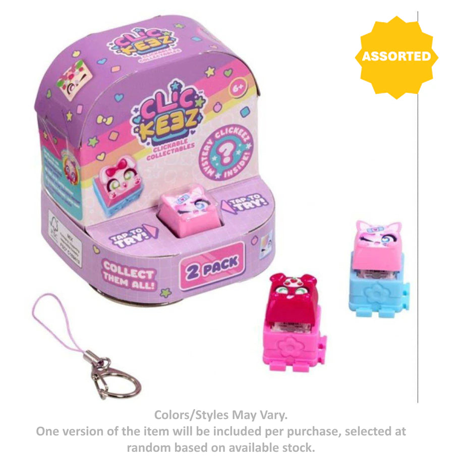 Clickeez Clickable Keyboard Collectables Set (Pack of 2, Assorted)