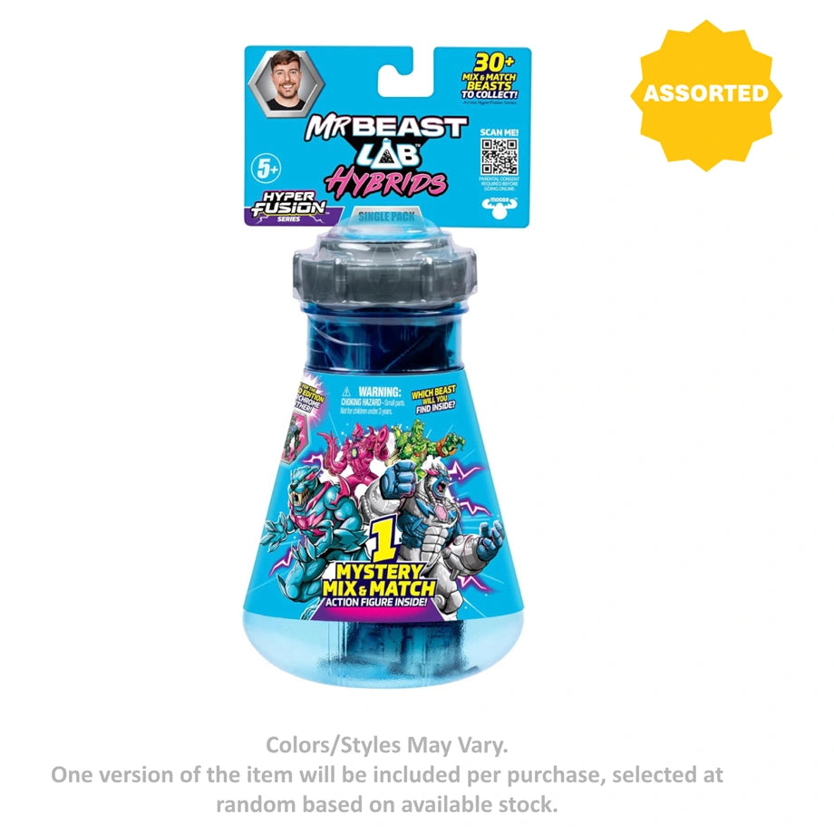 MrBeast Lab Hybrids Hyper Fusion Series Mix & Match Mystery Action Figure (10.16 cm, Assorted)