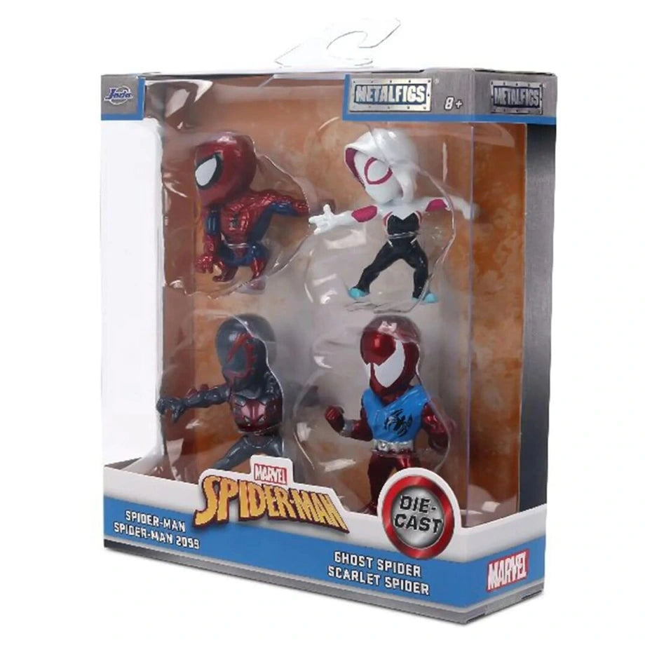 Jada Toys MetalFigs Marvel Spider-Man Die-cast Figures 4-Pack (6.35 cm)