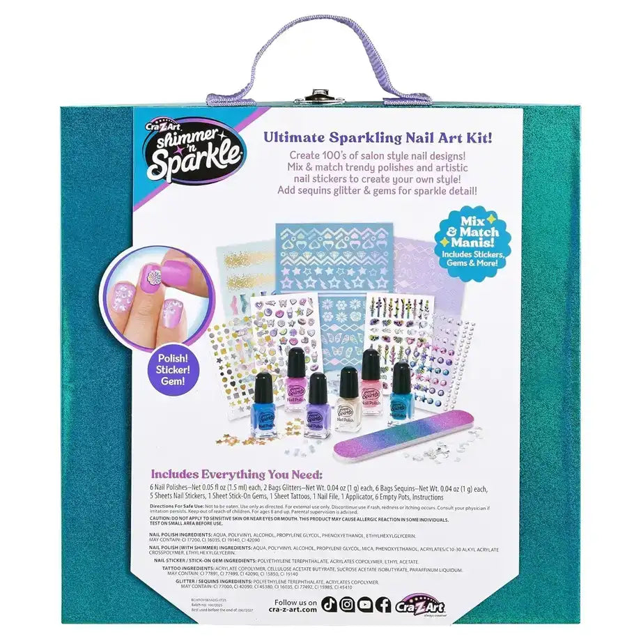 Cra-Z-Art Shimmer 'n Sparkle Jewel Tints Nail Designer Kit