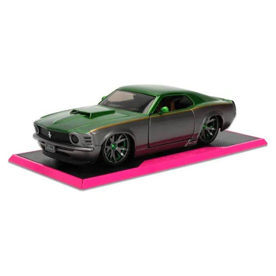Jada Pink Slips 1970 Ford Mustang Boss 429 Die-cast Car (1:24, Silver/Green)