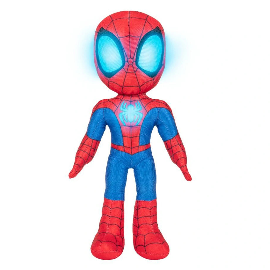 Disney Junior Marvel Spidey and His Amazing Friends Glow Webs Spidey Plush Toy (35.56 cm)