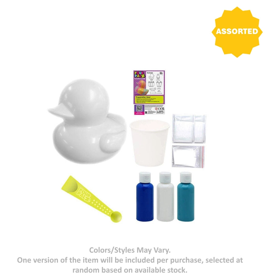 Pour Palz Mix & Pour Paint Large Duck DIY Activity Kit (60 ml, Assorted)