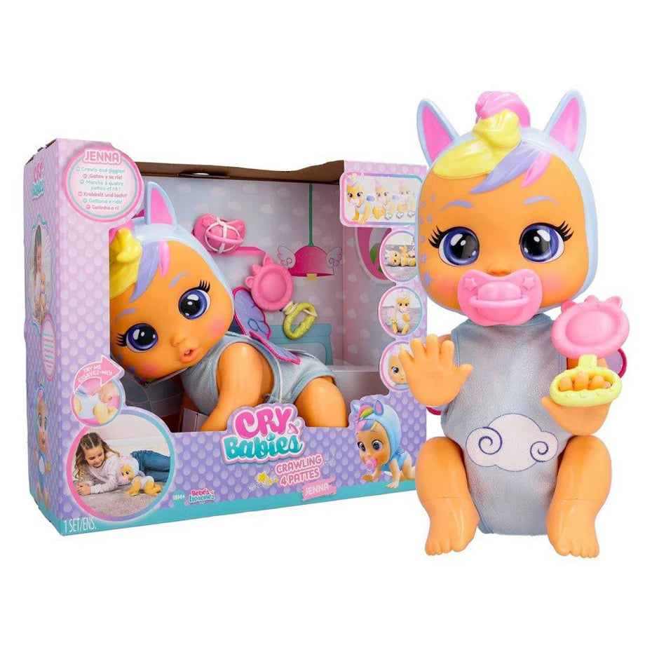 Cry Babies Crawling Jenna 4 Pattes Interactive Doll (24.5 cm)