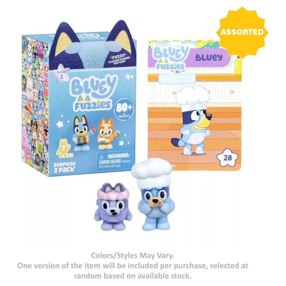 Bluey Fuzzies Series 1 Surprise Figures 2-Pack (Assorted)