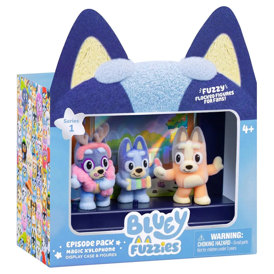 Bluey Fuzzies Episode Pack Series 1 Magic Xylophone Display Case & Figures Set