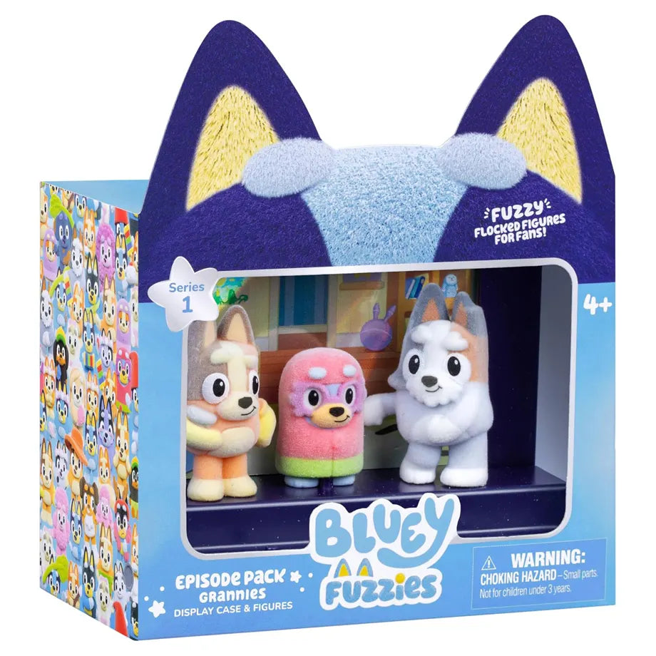 Bluey Fuzzies Episode Pack Series 1 Grannies Display Case & Figures Set