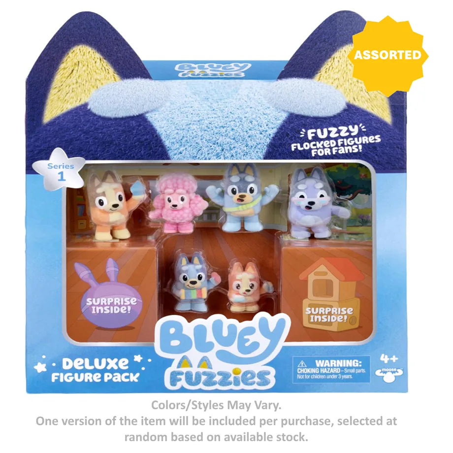 Bluey Fuzzies Series 1 Deluxe Figure Pack (Assorted)