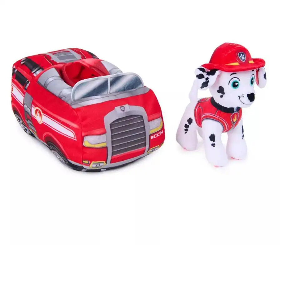 PAW Patrol Marshall 2-in-1 Plush Vehicle Set (20.32 x 15.24 cm, Pack of 2)