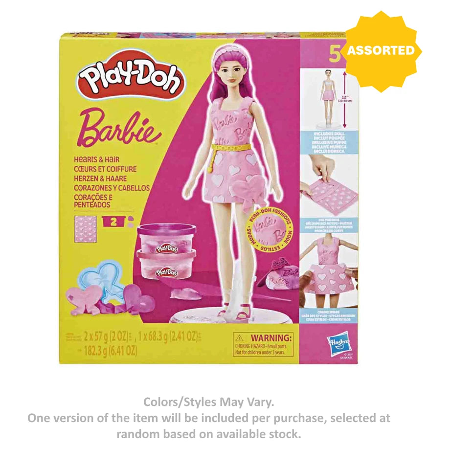 Play-Doh Barbie Dolls Craft Compound Set (182.3 g, 29.21 cm, Assorted)
