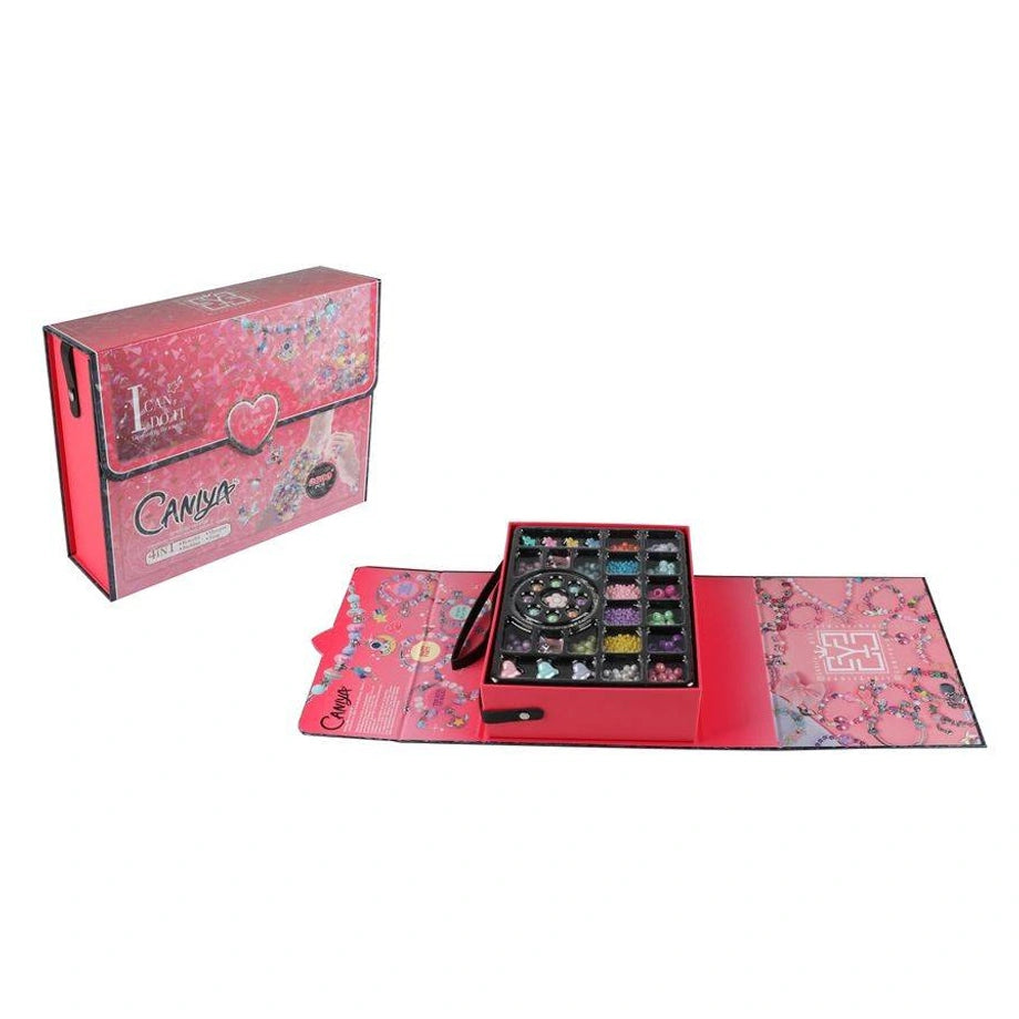 Caniya 4-in-1 DIY Beads Jewelry Making Kit with Book Shaped Jewelry Box (2,000 Pieces)