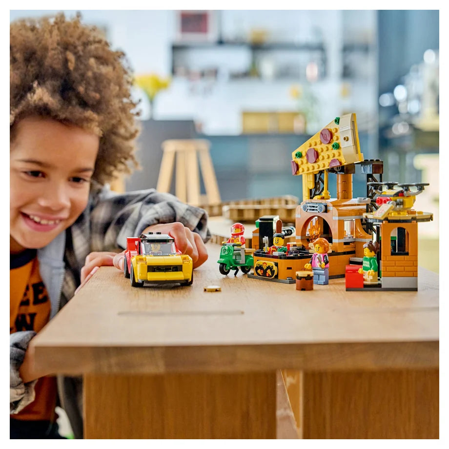 LEGO City Pizza Delivery Experience with Vehicles Building Toy Set 60496 (583 Pieces)