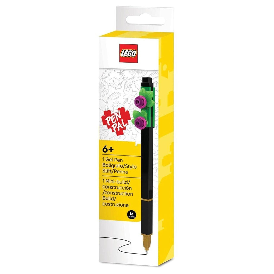 LEGO Gel Pen with Botanicals Purple Flower Pen Topper Building Toy