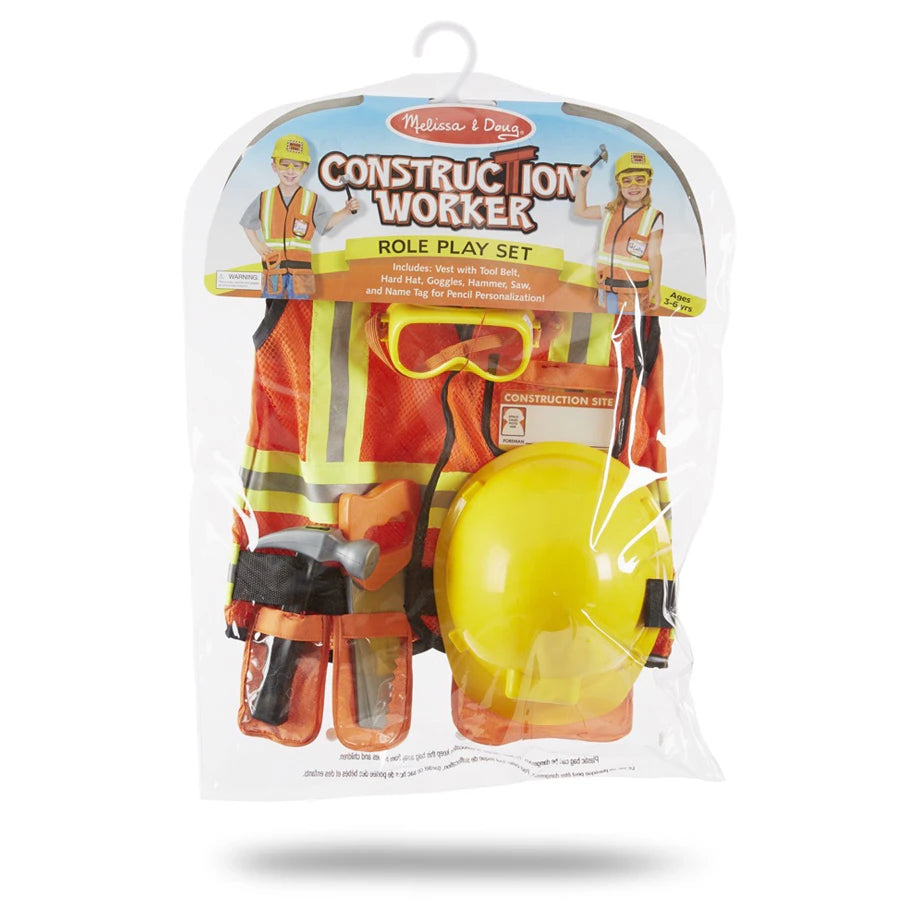 Melissa & Doug Construction Worker Role Play Costume Set