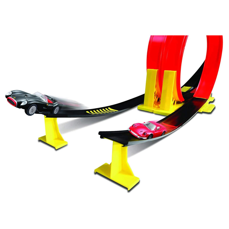 Bburago Multi-Color Ferrari Dual Loop Playset