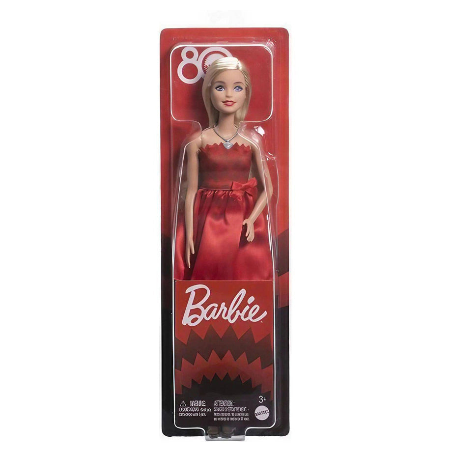 Barbie Mattel 80th Anniversary Ruby-Red Blonde Fashion Doll