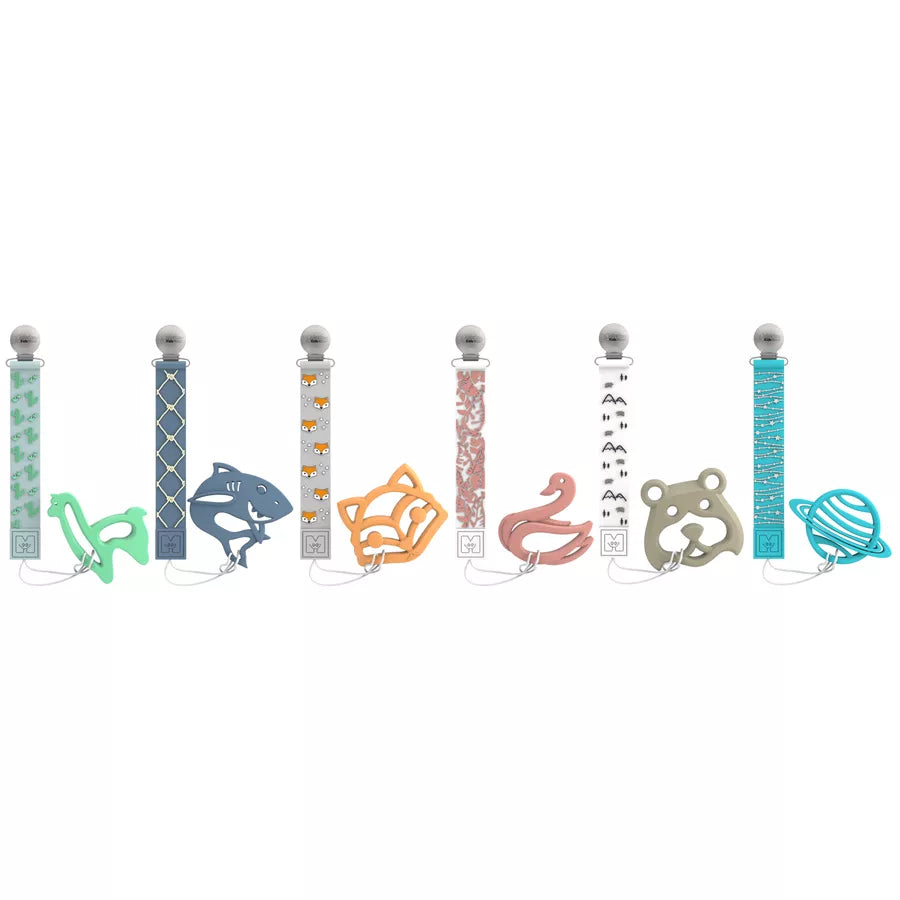 Malarkey Kids Teether Tether + Teether Feather Swan
