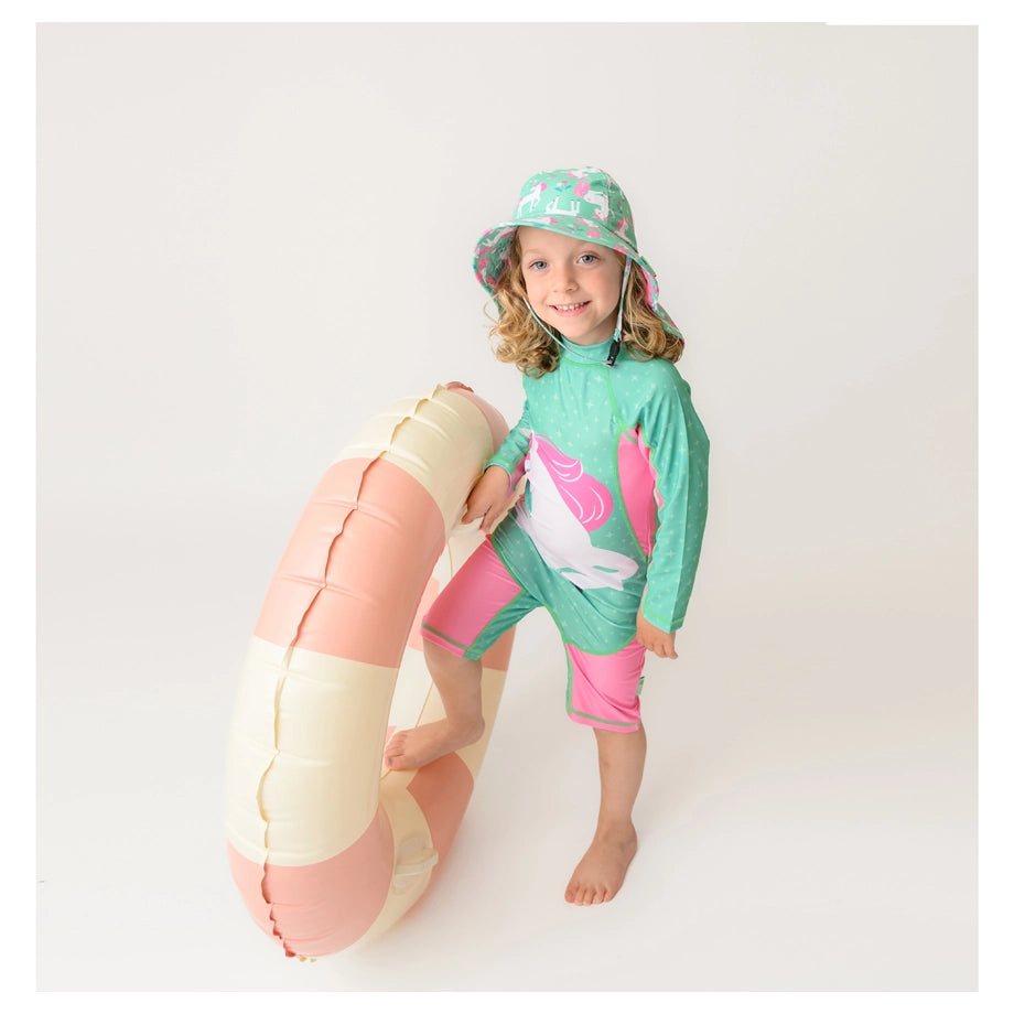 Zoocchini Rashguard One Piece Swimsuit UPF 50+ Unity The Unicorn