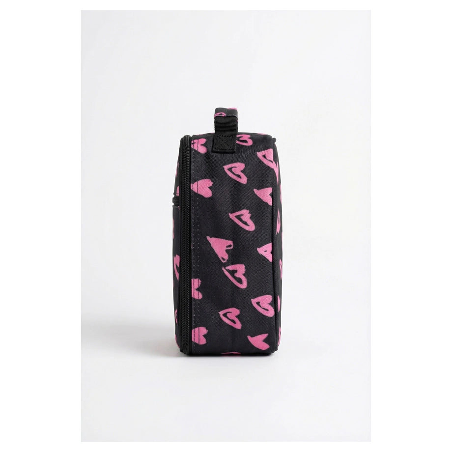 HYPE Insulated Kids Lunch Bag (Black Pink Scribble Heart)