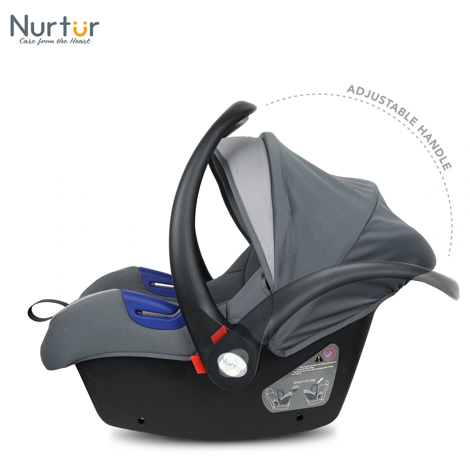 Nurtur Nemo Baby Carrier with Adjustable Canopy & Handle (Grey)