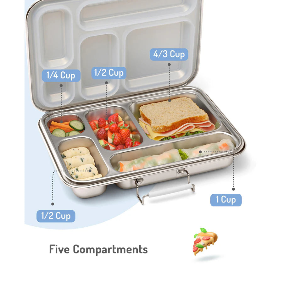 Bonfino Stainless Steel Bento Lunch Box 895ml (Grey)