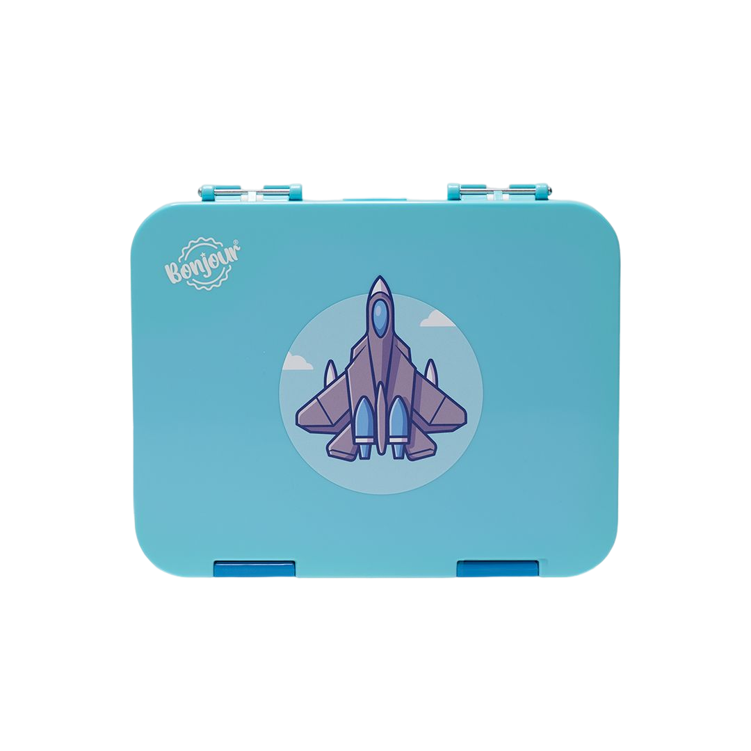 Buy Bonjour Tiff Box Dual Clip Bento Lunch Box, 6/4 Compartments (Blue